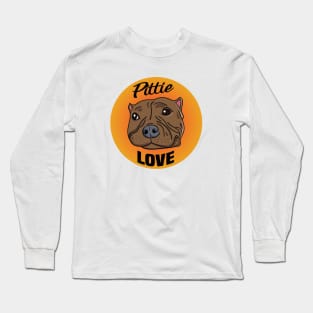 Pittie Love Pitbull Design Long Sleeve T-Shirt